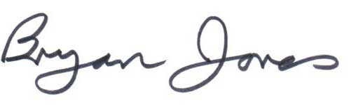 Bryan Jones' signature